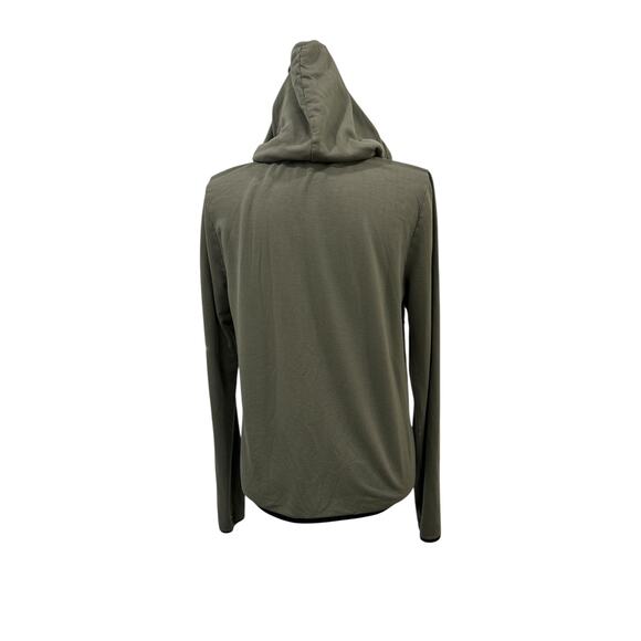 Threads 4 Thought Green Black Trim Modal Spandex Zip Front Hoodie - Picture 5 of 7
